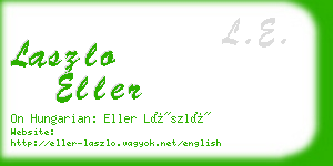 laszlo eller business card